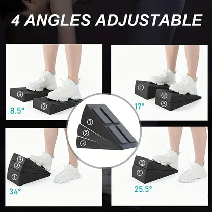 3Pcs/Set Yoga Bricks Squat Wedge Blocks Block Ramp Deadlift Slant Board Adjustable Non-Slip Calf Foot Stretcher For Exercise Gym