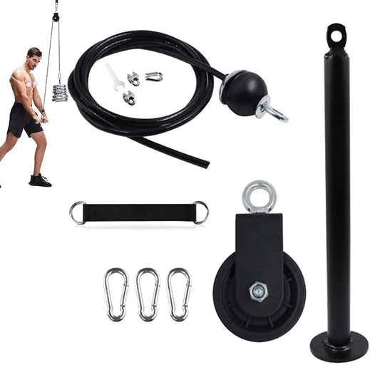 Exercise Rope Bar Chest Attachments with Pully Loading Pin Hanging Strap LAT Pull Down Attachment Fitness LAT Lift Pulley System