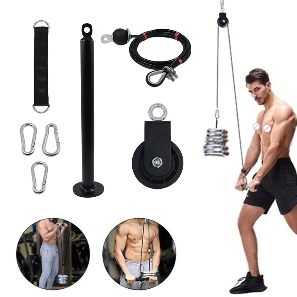 Exercise Rope Bar Chest Attachments with Pully Loading Pin Hanging Strap LAT Pull Down Attachment Fitness LAT Lift Pulley System