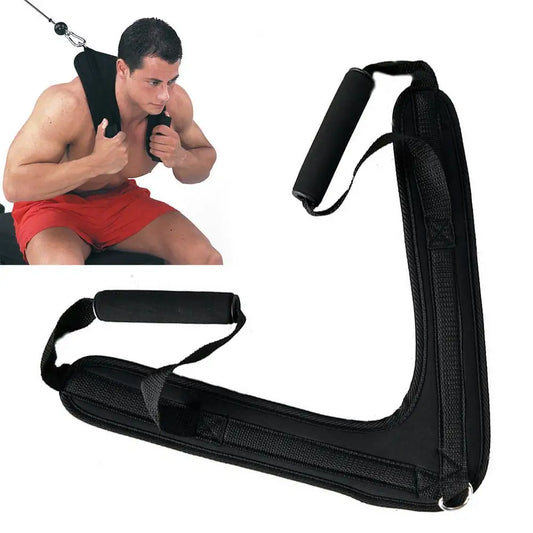 Fitness Abdominal Crunch Straps V-Shaped Drag Handle Exercise Pulling Harness Shoulder Strap Belt For Gym Fitness Equipment