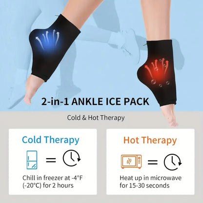 Foot Ice Pack Wrap For Plantar Fasciiti Reusable Cooling Sock Hot Cold Therapy Gel Foot Ice Pack For Ankle Pain Relief Arthritis