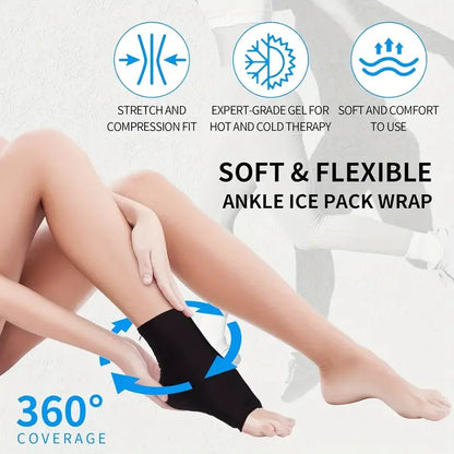 Foot Ice Pack Wrap For Plantar Fasciiti Reusable Cooling Sock Hot Cold Therapy Gel Foot Ice Pack For Ankle Pain Relief Arthritis