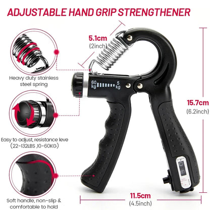 Grip Strength Trainer Men'S Professional Training Arm Hand Strength Rehabilitation Stress Reduction Wrist Count Adjustable Grips