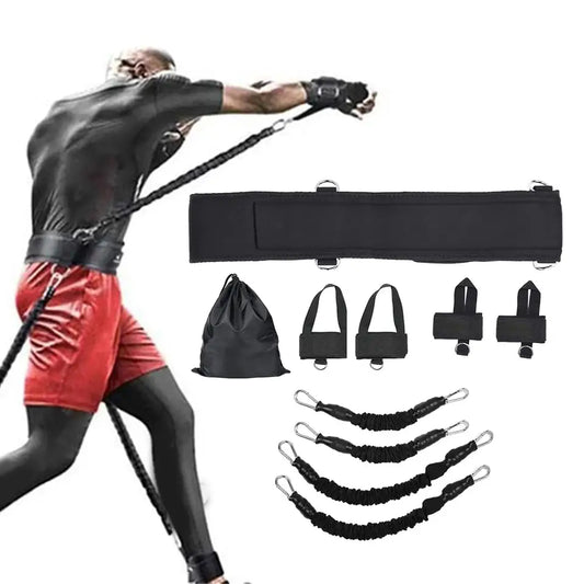 Boxing Resistance Bands Exercise Bands Adjustable Waist Strap Trainer Workout Band for Agility Resistance Training Mma