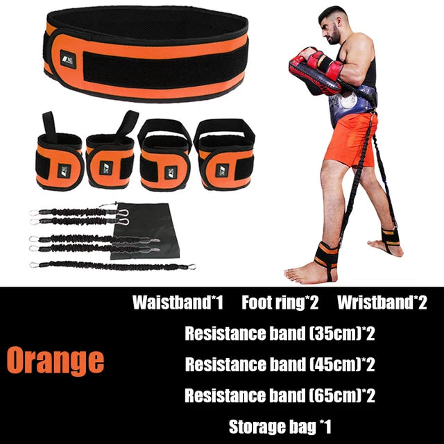 6/12pcs Resistance Band Boxing Training Bounce Pull Rope Full Body Exercise Home Gyms Workout Rubber Expander Fitness Equipment