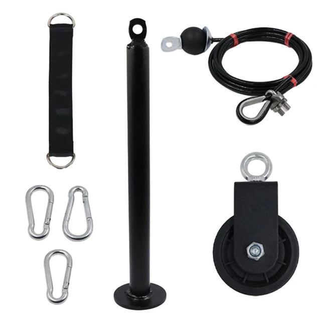 Exercise Rope Bar Chest Attachments with Pully Loading Pin Hanging Strap LAT Pull Down Attachment Fitness LAT Lift Pulley System