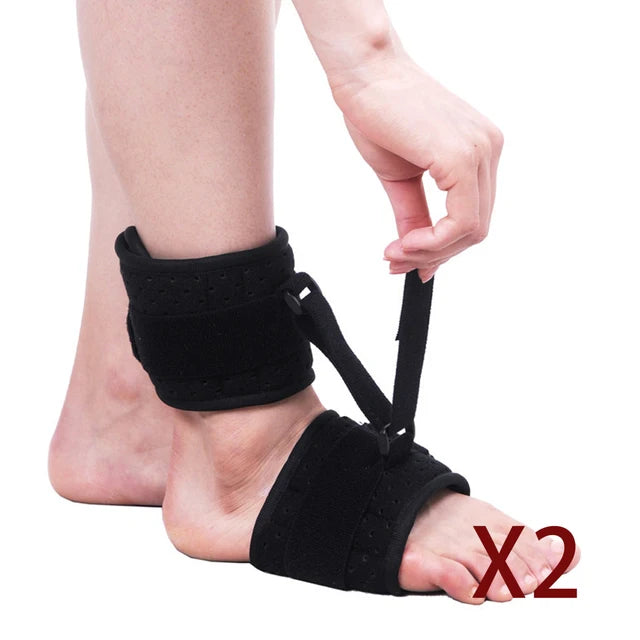 Adjustable Foot Drop Orthosis Brace Ankle Support with Plantar Fascia Support and Aluminum Strip Splint Reinforcement Tool