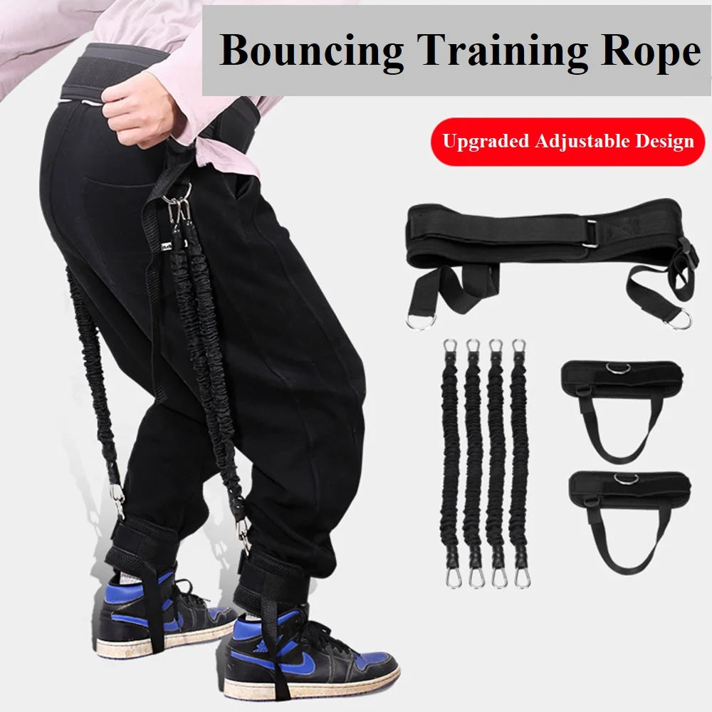 Vertical Jump Resistance Bands Bounce Strength Trainer Pull Rope Leg Resistance Band Squat Agility Training Elastic Belt Fitness